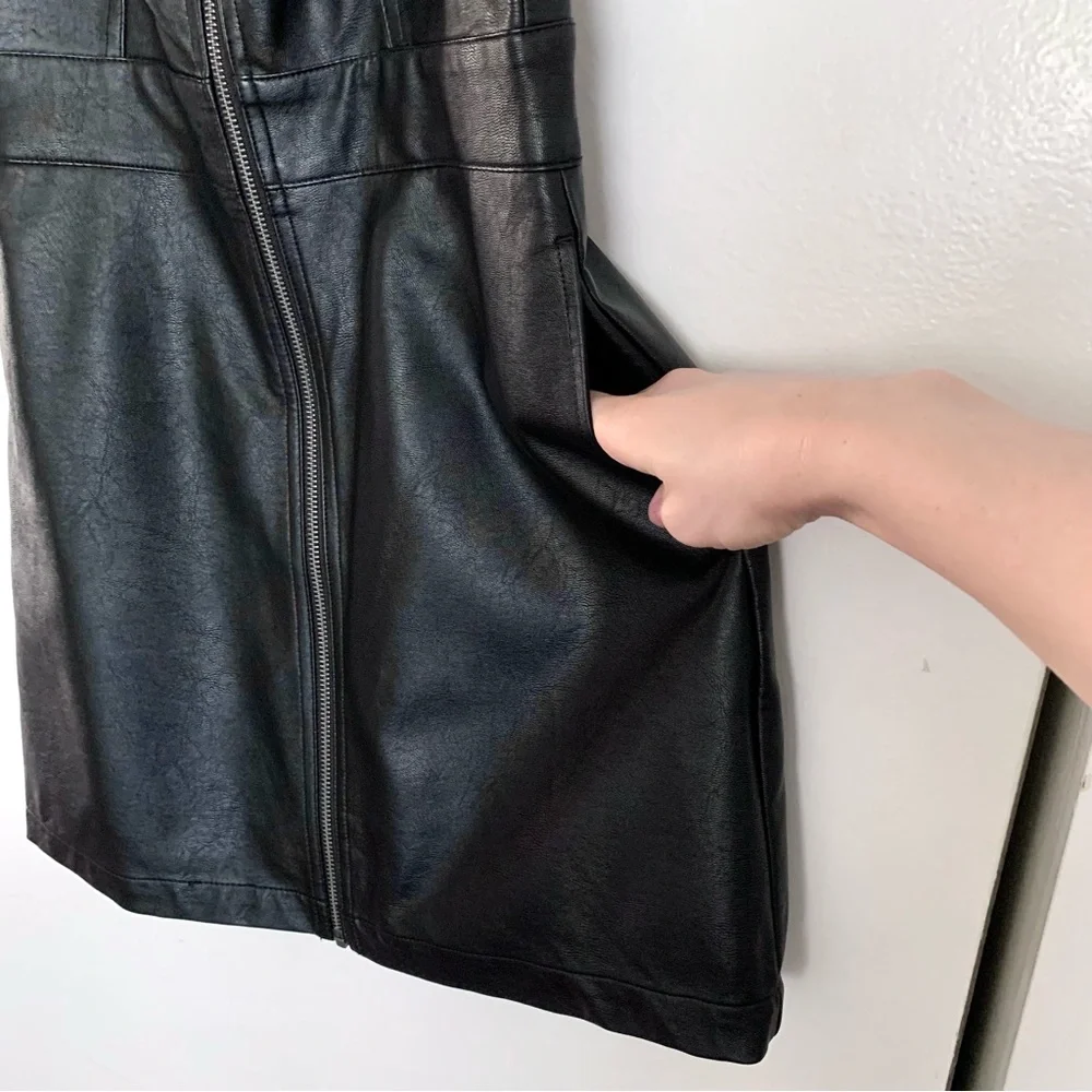 Wild Fable Black Faux Leather Dress - Picture 8 of 10